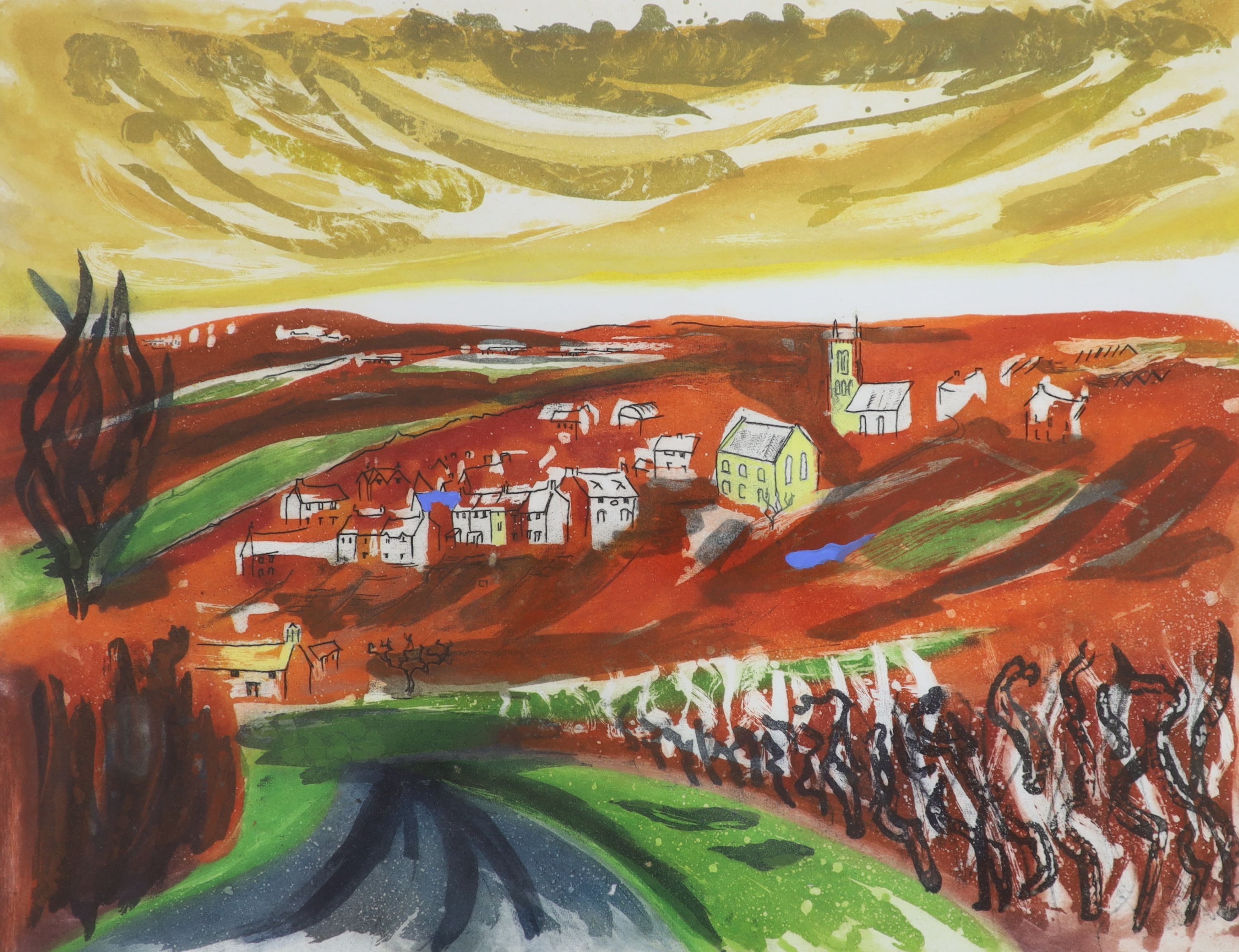 Luke Piper (b.1966), two limited edition prints, Old Coleford and St Gavoentio, signed in pencil, 39/150, overall 52 x 66cm